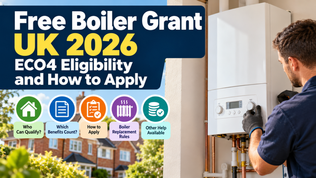 Free boiler grant UK 2026 ECO4 eligibility and application guide