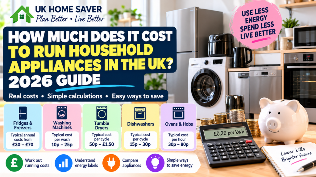 How to calculate appliance electricity costs using kWh and unit rates