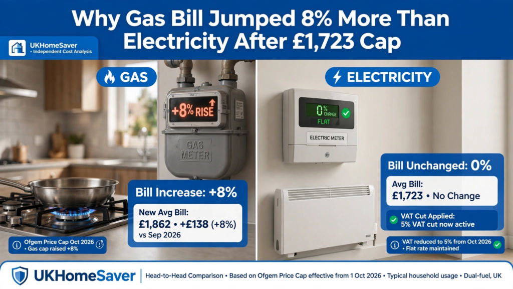 Why Your Gas Bill Jumped More Than Electricity After October 2026 Cap (£1,723)