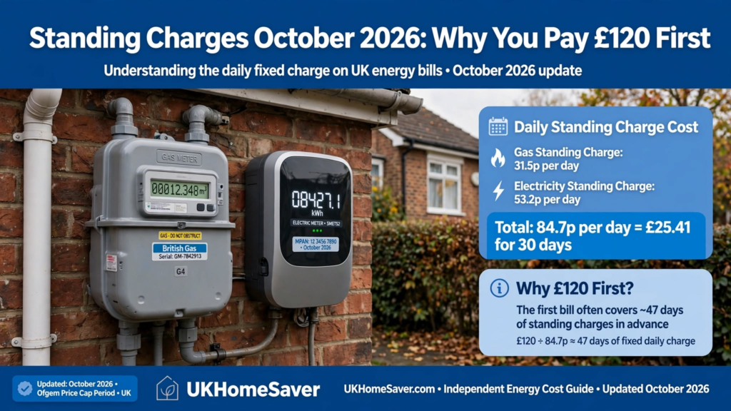 Standing Charges October 2026: Why You Pay £120 First